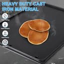 Adviace 56041 56040 Cast Iron Reversible Griddle for Napoleon Grills, 2-Sided Grill Griddle for Napoleon Prestige 500 Prestige Pro 500 Built-in Lex 485 605 730 Series Grills - 3