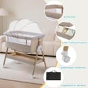 cozydwells Babybettchen, Bassinet für sicheres gemeinsames Schlafen, Staubsaugerbeutel, einfach zu montieren, leicht faltbares tragbares Kinderbett für Neugeborene/Kleinkinder (Khaki1) - 7