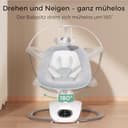 Momcozy CocoSway Babywippe, elektrische 3D-Motion, 6 Bewegungen & 4 Stufen, Fernbedienung, 8 Wiegenlieder, ab Geburt bis 9 kg. - 6