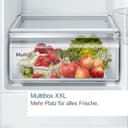 Bosch KIN86NSE0, Serie 2, Einbau-Kühl-Gefrierkombination, 177,5 x 56 cm Nische, 184 L Kühlen & 76 L Gefrieren, Made in Germany, No Frost, MultiBox XXL für Obst und Gemüse, flüsterleise, LED Light - 6