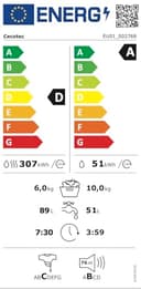 Cecotec Lavadora Secadora 10-6Kg Carga Frontal Bolero Wash&Dry 10680 Inverter A, 1400 rpm, 16 programas, Motor Inverter Plus, SteamMax, OnSmart, Fuzzy Logic, SpaCare y Detector de Carga - 3