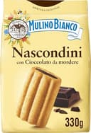 Mulino Bianco Biscotti Frollini Nascondini con Cioccolato da Mordere, Senza Olio di Palma, Colazione Ricca di Gusto, 330 g - 1