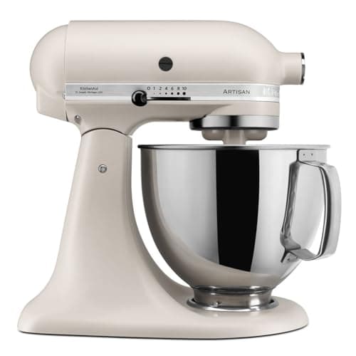 KitchenAid Batidora amasadora - Artisan - Robot de Cocina con Cabezal Inclinable - Amasadora con 3 Accesorios -Batidora de repostería con Bol de Acero Inoxidable - 4,8 L - Batido
