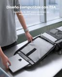 tomtoc Mochila de Viaje 40L, Mochila Viaje Cabina Avion TSA, Mochila Equipaje de Mano Impermeable, Business Travel Backpack Ligera para Portátil 17,3" Hombre Mujer, Grande Weekender Travel Backpack - 5