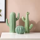 Keramik-Kaktus-Figur, minimalistische Kaktus-Statue, Porzellan-Kunstskulptur for Sammeln, Moderne Pflanzen-Keramik-Statue, grüne Wohndekoration for Wohn- und Esszimmer, passend (Color : A) - 6
