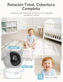 GHB Camara Vigilancia Bebe App WiFi 2K 5 Pulgadas Vigilabebes con Camara PTZ 350°/65° Detección de Movimiento/Sonido/Temperatura/Humedad Visión Nocturna 4XZoom VOX Control de Monitor y Movil - 4