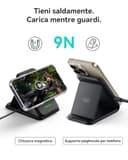 INIU Caricatore Wireless iPhone, Magnetic 3 in 1 Base Ricarica Certificato Qi, Da viaggio Caricabatterie Wireless Universale per iPhone 16 15 14 13 12 Apple Watch 8 7 Ultra AirPods 4 3 Pro ecc. - 5