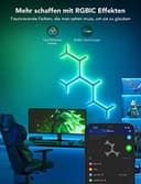 Govee Glide Y Lights, RGBIC LED Gaming , Smart Home DIY Kreative Deko Lights mit Musik Sync & 40+ Szenenmodi, Wi-Fi Wandleuchten für Wohnen, Schlafzimmer, 7er Pack - 3