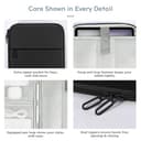 Dadanism 13 Pulgadas Funda Bolsa Protectora Acolchada para iPad Pro 13" M4 2024, iPad Air 13" M3 M2, iPad Pro 12,9", Galaxy Tab S10+/S10 Plus/S9 FE+/S9 FE Plus/S9+/S9 Plus 12,4", Tab P12 12,7",Negro - 5