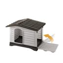Ferplast Hundehütte DOGVILLA 70, Hundehütte Outdoor, Hundehaus, Seite zum öffnen, Boden zum Abtropfen, Isolierender Boden, Abnehmbares Dach, Lüftungsgitter, Recycelter Kunststoff, 73 x 59 x H 53 cm - 3