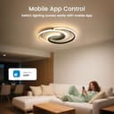 BAYHT Ceiling Light with Remote Control, Living Room Lamp with Matter Compatible with HomeKit, Alexa, Google and IFTTT, 32W Modern LED Ceiling Lights for Bedroom Living Room - 2