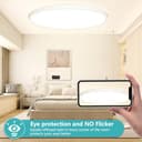 Swoieltr Plafón Baño Techo 4000K Blanco Natural, Ø50cm Ultrafino Tamaño Extra Grande Ceiling Light 48W 4800LM Súper Brillante Redondo Lampara Techo Plafon IP44 para Salon, Dormitorio, Comedor, Cocina - 5