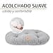 Ferplast Cojín Cama para Perros Grandes, Cama para Gatos, Tejido sintético bouclé Lavable, Acolchado Suave, 85 x 55 x 5 cm (Alto). Gris. - 3