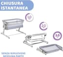 Chicco Next2Me Pop Up, Culla Fianco Letto Neonato, Culla Co-Sleeping, Chiusura Compatta, Trasportabile Ovunque, Spondina Apribile, Altezza Regolabile, Materasso e Borsa da Viaggio Inclusi, Grey Mist - 3