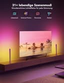 Govee RGBIC LED Lightbar, TV Hintergrundbeleuchtung für 45-70 Zoll, LED TV Backlights Funktioniert mit Alexa, Steuerbar über App für Gaming Deko, 3 Platzierungsoptionen, Schwarz, 38x3x4cm (LxWxH) - 2