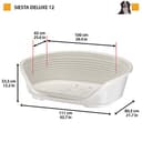 Ferplast Cuccia per Cani Cuccia per Cani extra large 100% plastica riciclata Lettino per Cani lavabile traspirante e antiscivolo Siesta Deluxe, 111 x 80,5 x 33,5 cm., Grigio - 3