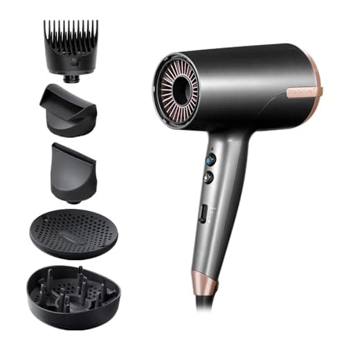 Remington Secador de Pelo Professional ONE, sensor Thermacare para proteger cabello, iónico, 8 ajustes, 4 accesorios, reductor encrespamiento, neceser para guardar, D6078