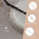 Annika Bella Collana Pendente Cuore, Collane da donna in argento 925,Gioielli minimalisti, Regalo di San Valentino per lei (Silver) - 3