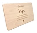 Geschenk Idee - Frühstücksbrettchen aus Holz mit hochwertiger Gravur (Papa) - 1