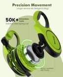 Pecute Correa Perro Extensible 5 Metros, Correa para 5-30 kg, con Cuerda Antimordida de 46cm, Bolsas Higiénicas y Portabolsa| 360° Antienredos| Paseo Perros, Entrenamiento, días de Iluvia, Verde - 8