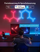 Govee Glide Y Lights, RGBIC LED Gaming , Smart Home DIY Kreative Deko Lights mit Musik Sync & 40+ Szenenmodi, Wi-Fi Wandleuchten für Wohnen, Schlafzimmer, 7er Pack - 6