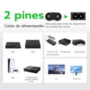Wigearss Cable de Alimentación de con Euro IEC C7 Cable de Alimentación Adecuado para PS3/ PS4/ PS5/ Xbox Series X/S, Xbox One X/S, 1,5 M, Negro - 2