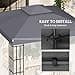 Outsunny 3 x 3(m) Gazebo Canopy Replacement Cover 2-Tier Roof Top Spare Part Deep Grey (TOP COVER ONLY) - 5