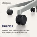 Steelcase Leap, silla de oficina ergonómica con sujeción lumbar regulable en altura y brazos regulables Ónix; Fabricado en Europa - 8