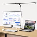 Woputne Desk lamp with Clamp, Super Wide & Bright, 5 Color Modes X 10 Brightness Levels, 960LM(160 Pcs Lamp Beads), 12W Computer Monitor Flexible Table Light, Desk Light for Office,Study, Crafts, Draw - 1