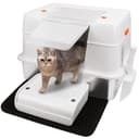 Vivifying Katzenklo Edelstahl mit Deckel, XL Leicht zu Reinigen und Geruchsresistent Katzentoilette Edelstahl, Rostfreier Stahl Katzenklo mit Pedals, Schaufel und Matte (Beige) - 1