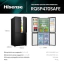 Hisense RQ5P470SAFE, Frigorifero Americano Quattro Porte, Classe E, Black Inox, Total No Frost, WiFi, Metal cooling, Zona convertibile, 483 litri, Controllo elettronico touch - 2