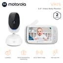 Motorola Nursery VM75 Cámara Vigilancia de Bebé - Vigilabebés con Unidad de Padres de 5 Pulgadas, Visión Nocturna Infrarroja, Zoom Digital, Comunicación Bidireccional y Canciones de Cuna - 5