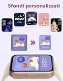 RUIMEN Smartwatch Uomo Donna Chiamate e Whatsapp Smart Watch Contapassi Cardiofrequenzimetro da polso Saturimetro Orologio Smart Fitness Sportivo Impermeabile per Android iOS Galassia - 6