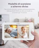 Comfyer Vigilabebés con 2x Cámara, 6000mAh Camara Vigilancia Bebe Inteligente con Pantalla LCD de 7", VOX, Zoom 2X 4X, Visión Nocturna, Monitoreo de Temperatura, Despertador, Comunicación Bidirecciona - 3