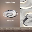 BAYHT Ceiling Light with Remote Control, Living Room Lamp with Matter Compatible with HomeKit, Alexa, Google and IFTTT, 32W Modern LED Ceiling Lights for Bedroom Living Room - 6