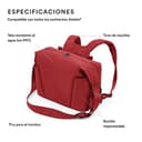 Stokke Bolso cambiador Xplory X, Rojo Rubí - Sirve también como bolso o mochila - Incluye un tapete cambiador plegable y un neceser extraíble - UPF 50+, resistente al agua, fácil de limpiar - 3