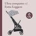 Inglesina Passeggino leggero Quid 2, Nero (Polka Dots Black), fino a 22kg, Compatto, Ottimo per Aereo - 3