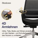 Steelcase Series 1 Ergonomischer Bürostuhl mit LiveBack Lumbalstütze und 4D-Armlehnen Onyx Schwarz - 6