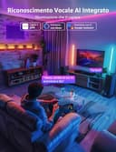 Lepro WL1 AI Smart Luci Natale Interno,SYNC Music e RGBIC DIY per LED Gaming Room,Retroilluminazione TV,LED Light Bars Funziona con Alexa/Google Assistant,Progettista Illuminazione AI Personalizzato - 5