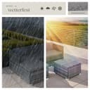 tectake® Poly Rattan Lounge, Outdoor Sitzgruppe, Set mit Sofa Sessel, Hocker, Tisch, frei kombinierbar, Sitzecke für 3-4 Personen, Möbel wetterfest für Garten Terrasse Balkon - grau - 7