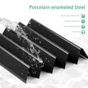 Spirit 300 Flavorizer Bar für Weber Spirit E-310 E-320 E-330 (2013-Current), Spirit II E-310 S-310 Serie (mit vorderen Brennerknöpfen), 38,9cm Porzellanemaille Hitzeschild für Weber 7636 Ersatzteile - 5