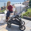 Inglesina Aptica Quattro Travel System with Carrycot, Car Seat, Baby Stroller, and Baby Pram - Lightweight, Foldable, Comfortable with Adjustable Backrest, 5 Ventilation Windows (Resort Blue) - 8