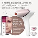 Philips Lumea Serie 9900, dispositivo di depilazione IPL, alternativa alla depilazione laser, tecnologia SenseIQ e SkinAI, 2 accessori per corpo e viso, BRI950/02 - 3