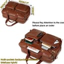 Mochila de piel sintética, maletín híbrido de 17 pulgadas, bolso para portátil, hombre bolso de hombro multiusos, bolsa de trabajo HB-22 - 5