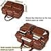 Borsa da spalla da uomo in ecopelle, borsa da lavoro ibrida, borsa per laptop da 17 pollici, zaino a tracolla multiuso, borsa per laptop da lavoro per uomini HB-22, marrone, m, Rétro - 5