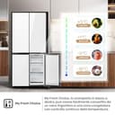 Hisense RQ5P470SETE, Frigorifero Americano Quattro Porte, Classe E, Finitura bianca in vetro, Total No Frost, WiFi, Metal cooling, Zona convertibile, Dispenser Acqua, Motore Inverter - 5