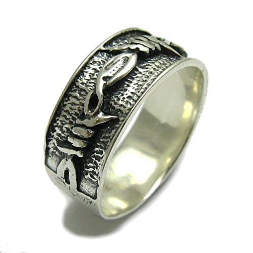 Empress Jewelry Anillo de plata de ley sólido 925 alambre de espino R000067