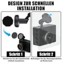 VZU 6 adesivi per cruscotto in metallo per Garmin Dashcam, per Garmin Dash Cam 45/46/47/55/56/57/65W/66W/67W/Tandem/Speak, con forte magneticità, montaggio adesivo, 2,3 x 2,3 cm - 5
