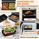 Heißluftfritteuse Zubehör für Cosori Dual Blaze Twinfry XXL 10L, Airfryer Zubehör 2×5L Silikonform für Cosori heißluftfritteuse, Air Fryer Silikon für Heißluftfritteuse Cosori 10L Zubehör - 8
