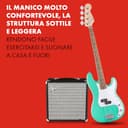 Squier by Fender Debut Collection Precision Bass, Tastiera in Laurel, Battipenna Bianco, Seafoam Green - 3